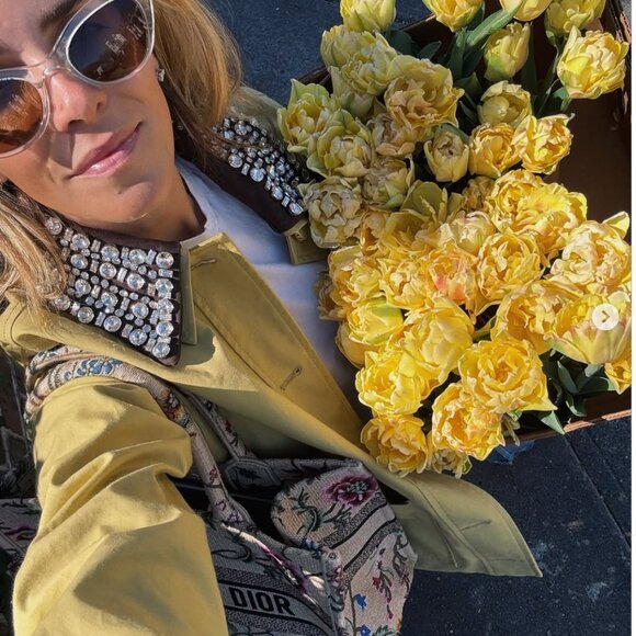 Veronica Beard Arlen Dickey Coat Size XS Flax Yellow Crystal Embellished Collar - Picture 14 of 14